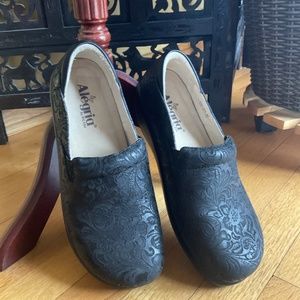 Alegria KEL-431 Black Leather Slip On Shoes 40